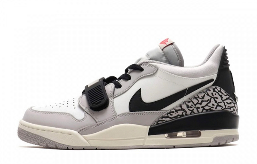 Jordan Legacy 312 Moisture Wicking Coverage Quick Dry Low Top Vintage Basketball Shoes GS Black White Gray купить в интернет-магазине Yoocart с быстрой доставкой по России.