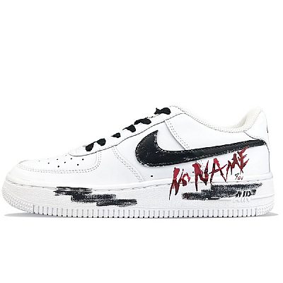 Nike Air Force 1 Slip-Resistant Cushioning Wear-Resistant Low-Top Skateboard Shoes Women's White Black Red