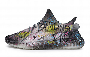 Adidas Originals Yeezy Boost 350 V2 Casual Shoes Unisex Low top Pink/Blue 1 2760353