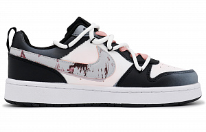 Nike Court Borough Nine-in-One Pink Rainy Season Non-slip Lightweight Low-Top Skateboard Shoes GS Black Pink 1 2760645