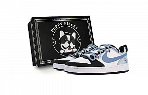 Nike Court Borough Skateboard Shoes Women's Low top Black/Blue