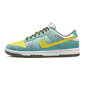 Nike Dunk Slip-Resistant Cushioning Wear-Resistant Low-Top Skateboard Shoes Women's Yellow Green