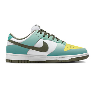 Nike Dunk Slip-Resistant Cushioning Wear-Resistant Low-Top Skateboard Shoes Women's Yellow Green 1 2760776