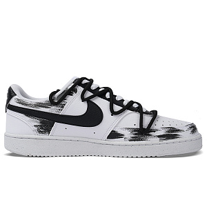 Nike Court Vision 1 Low-Top Skateboard Shoes Men's Black White 1 2760906