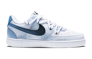 Nike Court Vision 1 Slip Resistant Cushioning Abrasion Resistant Low Top Skateboard Shoes Men's Blue White 1 2761042