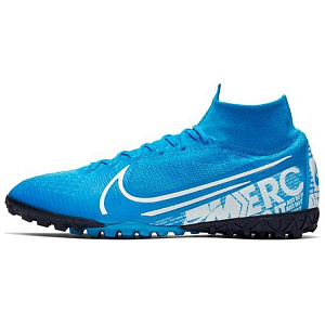 Nike Mercurial Superfly 7 Anti-Slip Wear-Resistant Soccer Shoes Unisex Blue White