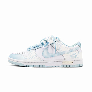 Nike Dunk Low Low-Top Skateboard Shoes Men's White Blue 1 2761132