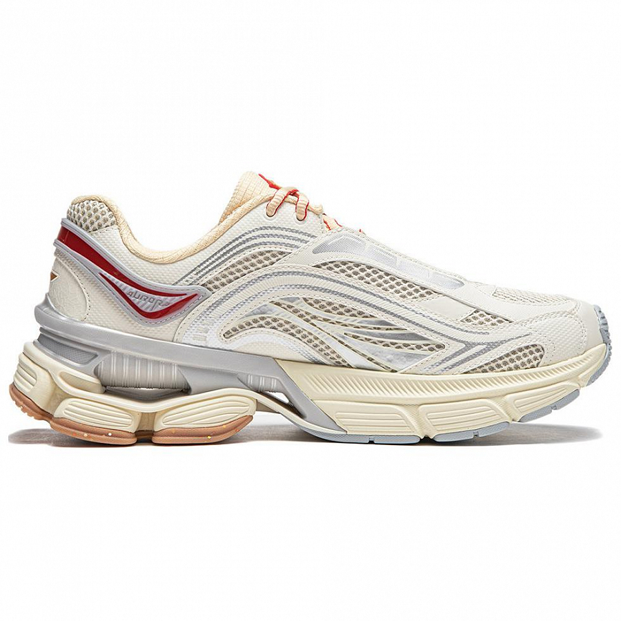 LiNing Aurora RENEW Slip Resistant Abrasion Resistant Support Height Increasing Low Top Casual Running Shoes Men's Ecru