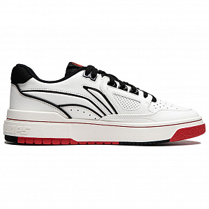 LiNing Rookie Slip Resistant Cushioning Abrasion Resistant Lightweight Low top Skateboard Shoes Men's White Red 1 2761352