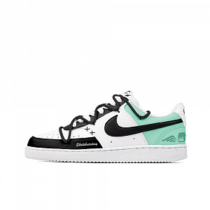 Nike Court Vision Coverage Thermal Slip Resistant Cushioning Low Top Skateboard Shoes Men's Green Pink