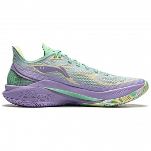 LiNing SONIC 12 V2 Cushioning Anti-Slip Wear-Resistant Breathability Low-Top Basketball Shoes Men's Green Purple 1 2761365