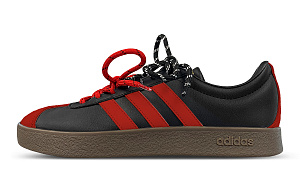 Adidas Neo VL Court 2.0 Impact-Resistant Wear-Resistant Slip-Resistant Low-Top Skateboard Shoes Unisex Black Red 1 2761379