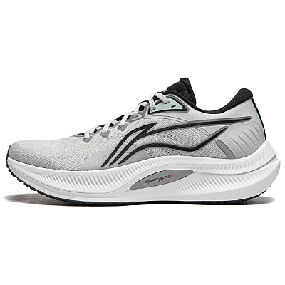 LiNing Yueying 4 Cushioning Anti-Slip Wear-Resistant Breathable Support Rebound Low-Top Running Shoes Men's Gray Black