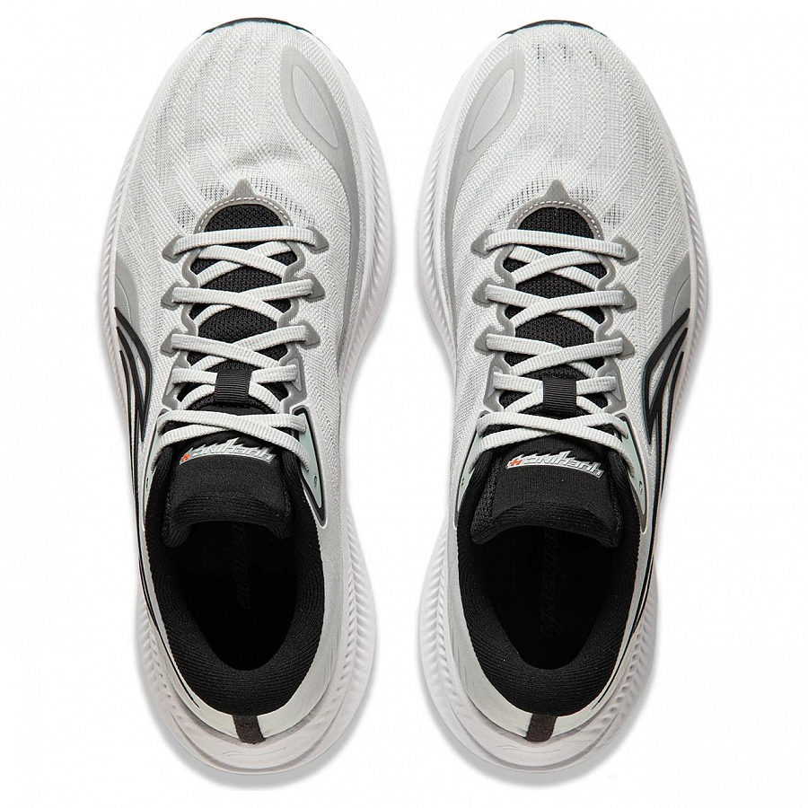 LiNing Yueying 4 Cushioning Anti-Slip Wear-Resistant Breathable Support Rebound Low-Top Running Shoes Men's Gray Black