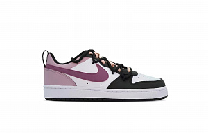 Nike Court Borough Puppy Fragment Low Top Skateboard Shoes GS Black White Pink 1 2761465