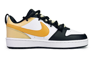 Nike Court Borough Iris Anti-Slip And Wear-Resistant Lightweight Low-Top Skateboard Shoes GS Yellow Black 1 2761622