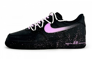Nike Air Force 1 Low Anti-Slip Wear-Resistant Low-Top Skateboard Shoes Women's Black Purple