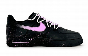Nike Air Force 1 Low Anti-Slip Wear-Resistant Low-Top Skateboard Shoes Women's Black Purple 1 2761635