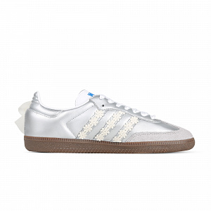Adidas Originals SAMBA OG Butterfly Blossom Non-slip Lightweight Low-Top Skateboard Shoes Unisex Silver 1 2761648