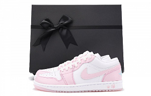 Jordan Air Jordan 1 Non-slip Lightweight Low-Top Vintage Basketball Shoes Unisex Pink