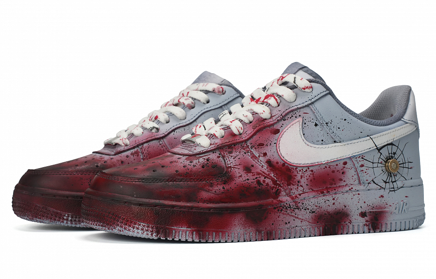 Nike Air Force 1 Skateboard Shoes Unisex Low-Top Red Gray White купить в интернет-магазине Yoocart с быстрой доставкой по России.