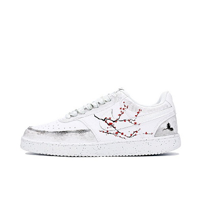Nike Court Vision 1 Skateboard Shoes Men Low-Top White/Gray