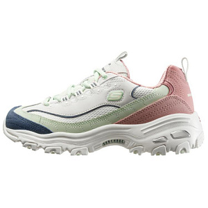 Skechers D'LITES 1.0 Abrasion Resistant Low Top Chunky Sneakers Women's Natural Pink 1 2762006