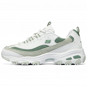 Skechers D'LITES 1.0 Low Top Chunky Sneakers Women's White Green 1 2762085