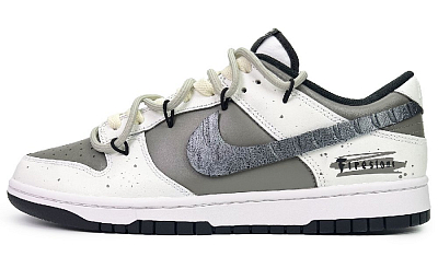 Nike Dunk Mocha Wilderness Low-Top Skateboard Shoes GS Gray White