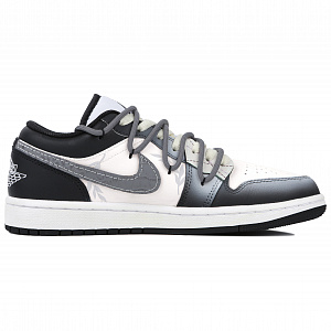 Jordan Air Jordan 1 Low Moonlit Elegance Slip-Resistant Low-Top Vintage Basketball Shoes Men's Black White Gray 1 2763250