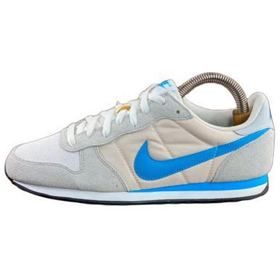 Nike Anti-Slip Wear-Resistant Low-Top Running Shoes Men's Gray White Blue