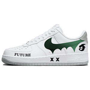Nike Air Force 1 Anti-Slip Wear-Resistant Lightweight Breathable Low-Top Skateboard Shoes Men's White Green