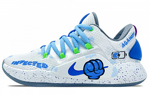 Nike Hyperdunk X Cushioning Anti-Slip And Wear-Resistant Low-Top Basketball Shoes Men's Red Blue