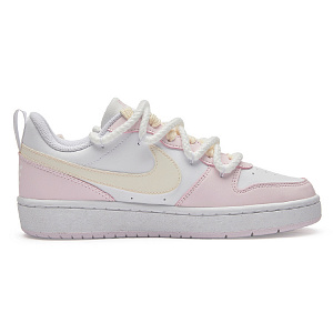 Nike Court Borough Custard Bunny Lightweight, Slip Resistant, Waterproof Low Top Skateboard Shoes GS Pink White Yellow 1 2764154