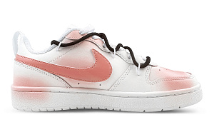 Nike Court Borough Low 2 Slip-Resistant Cushioning Wear-Resistant Low-Top Skateboard Shoes GS White Pink 1 2764480