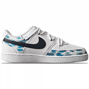Nike Court Vision Next Nature Slip-Resistant Low-Top Skateboard Shoes Men's Blue White 1 2765168