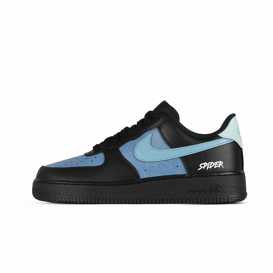 Nike Air Force 1 Little Spider Coverage Anti-Slip And Wear-Resistant Low-Top Skateboard Shoes Women's Black Blue купить в интернет-магазине Yoocart с быстрой доставкой по России.