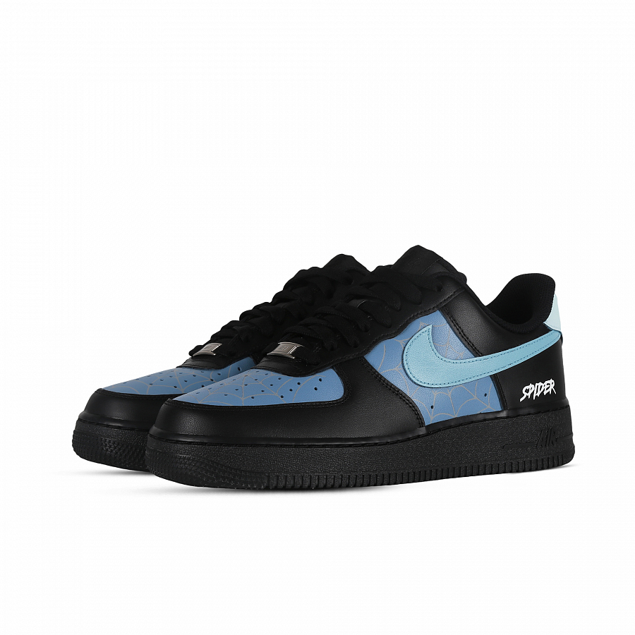 Nike Air Force 1 Little Spider Coverage Anti-Slip And Wear-Resistant Low-Top Skateboard Shoes Women's Black Blue купить в интернет-магазине Yoocart с быстрой доставкой по России.