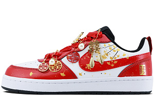 Nike Court Borough Skateboard Shoes Women's Low-Top White Red 1 2765283