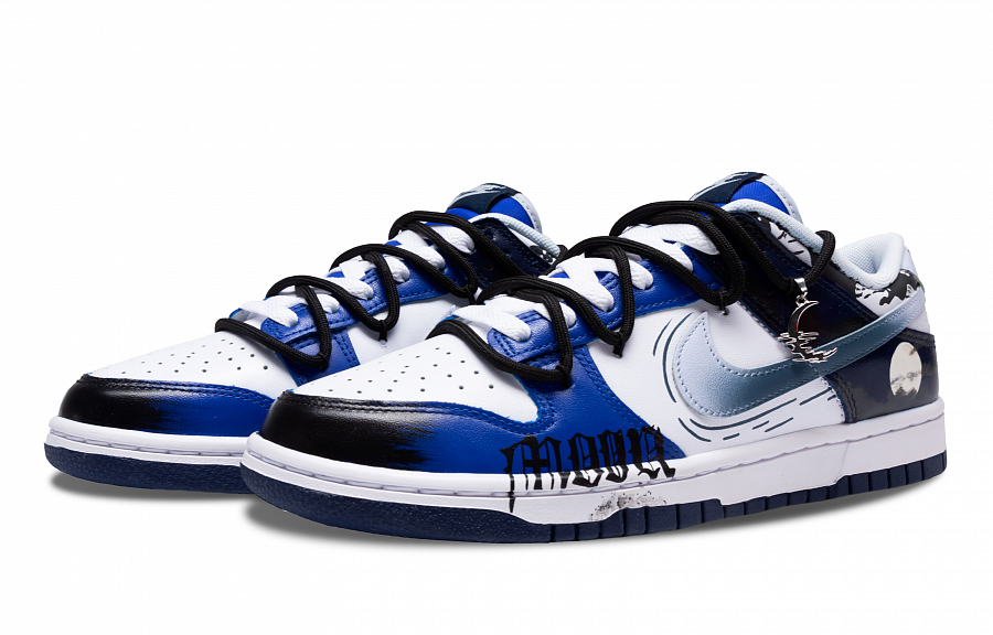 Nike Dunk Anti-Slip Wear-Resistant Low-Top Skateboard Shoes Men's Blue Black купить в интернет-магазине Yoocart с быстрой доставкой по России.