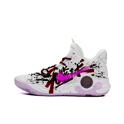 Nike KD Trey 5 IX Mid-Top Vintage Basketball Shoes Unisex Black White Pink