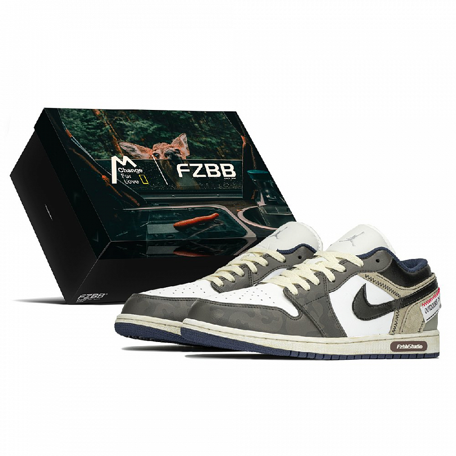 Jordan Air Jordan 1 Vintage Basketball Shoes Men Low Top Black/Brown купить в интернет-магазине Yoocart с быстрой доставкой по России.