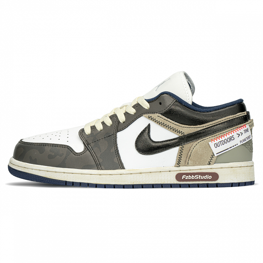 Jordan Air Jordan 1 Vintage Basketball Shoes Men Low Top Black/Brown купить в интернет-магазине Yoocart с быстрой доставкой по России.
