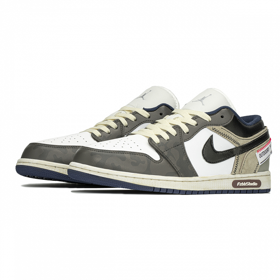 Jordan Air Jordan 1 Vintage Basketball Shoes Men Low Top Black/Brown купить в интернет-магазине Yoocart с быстрой доставкой по России.