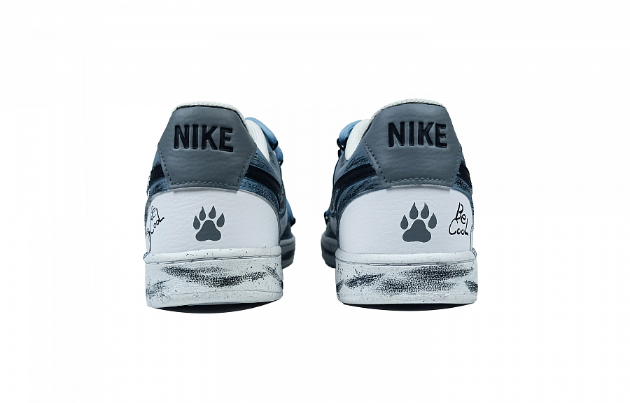 Nike Court Vision 1 Slip-Resistant Cushioning Low-Top Skateboard Shoes Unisex Blue White купить в интернет-магазине Yoocart с быстрой доставкой по России.
