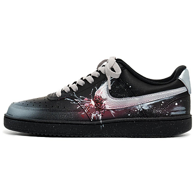 Nike Court Vision Anti-Slip Wear-Resistant Low-Top Skateboard Shoes Men's Black