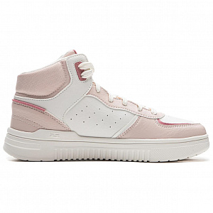 LiNing Qingyun Wear-Resistant Slip-Resistant Breathable Height Increasing High-Top Casual Shoes Women's White Pink 1 2768534