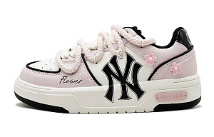 MLB Chunky Liner Fall And Winter Refresh Anti-Slip Wear-Resistant Low-Top Skateboard Shoes Unisex Black Pink 1 2768559