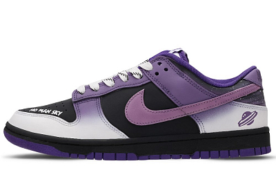 Nike Dunk Skateboard Shoes Men Low-Top White Purple/Black