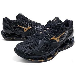 Mizuno Anti-Slip Wear-Resistant Low-Top Casual Running Shoes Unisex Black Yellow 1 2769006